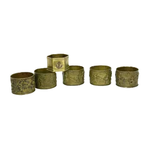 Antique Assorted French Napkin Rings- Set of 6
