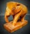 Vintage Rustic Artisan Craft Hand-Carved Wooden Elephant Figurine For Sale In New York - Image 6 of 8