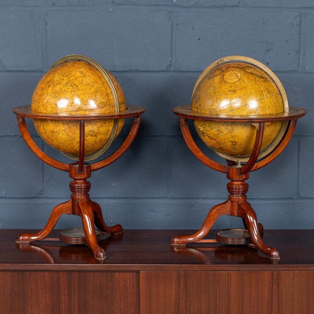 Antique Terrestrial and Celestial Globes from Cary's, 1821, Set of 2 For Sale - Image 4 of 18