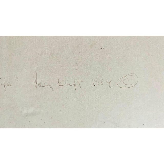 1980s Polly Kraft, American Woman Artist Society Doyenne Polly Kraft Large Watercolor Painting, 1984 For Sale - Image 5 of 14