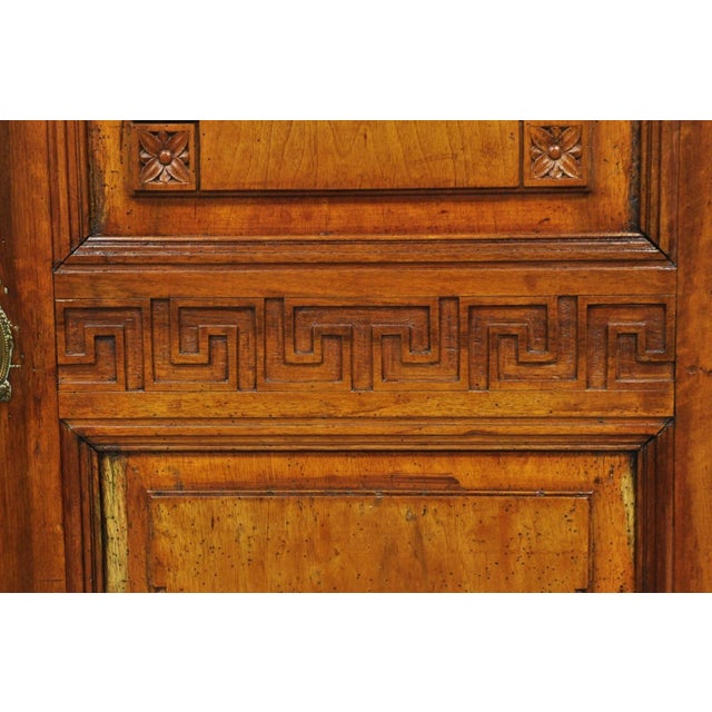 Antique French Country Louis XV Style Carved Walnut Cabinet Doors - A Pair For Sale - Image 16 of 17