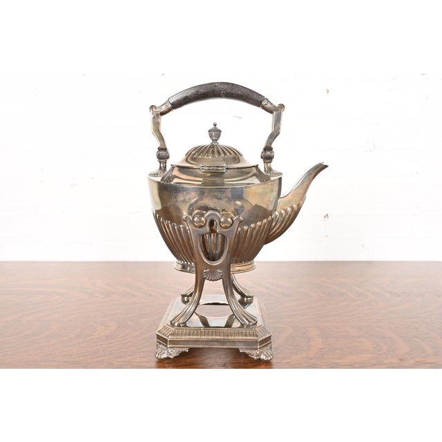 Tiffany & Co. Art Deco Silverplate Tea Kettle or Coffee Pot With Boiler For Sale - Image 16 of 16