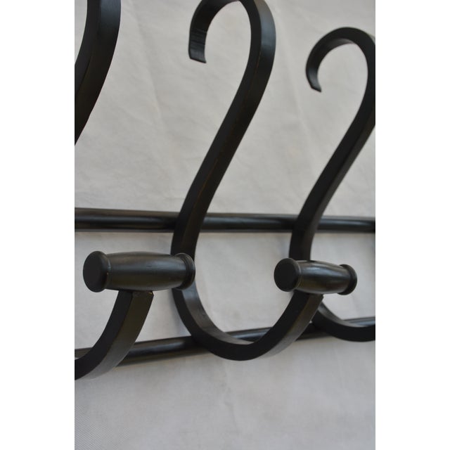 Vintage Ebonised Bentwood Coat Rack Coat Hooks, 1940 For Sale - Image 10 of 15