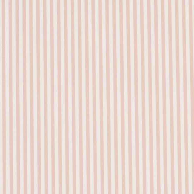 SAMPLE - Schumacher Emma Stripe Narrow Wallpaper In Blush For Sale