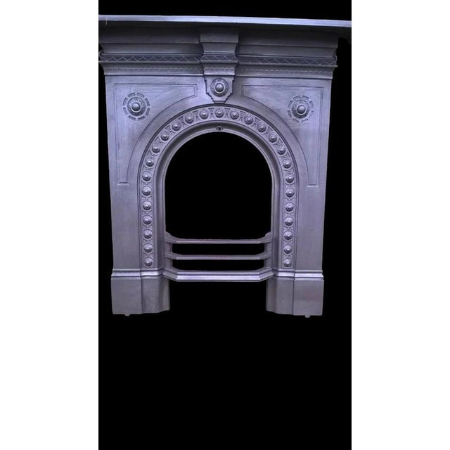 Victorian Cast Iron Arched Combination Fireplace, 1880 For Sale - Image 9 of 13