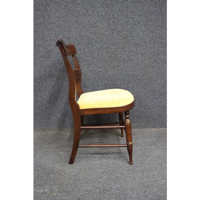 L. Hitchcock Cherry Desk Chair With Fruit Basket Stenciling For Sale - Image 12 of 12