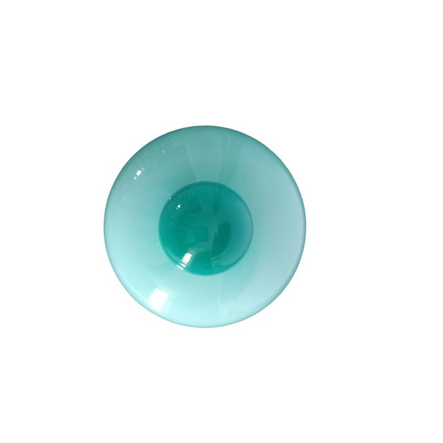 Aqua Green Glass Vase from IVV Industria Vetraria Valdarnese, 1970s For Sale - Image 8 of 11
