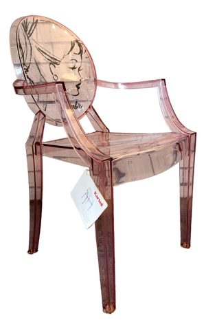 Kartell Louis Ghost Chair Barbie Edition Pink Transparent Philippe Starck Designer Rare