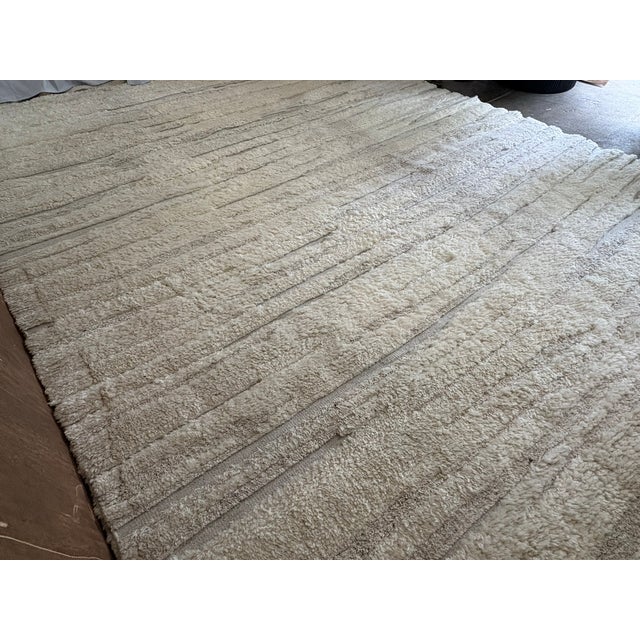 Rh Eli Wool Rug – 12' × 15' Natural | Hand-Knotted New Zealand Wool | Moroccan-Inspired Contemporary Design For Sale - Image 16 of 18