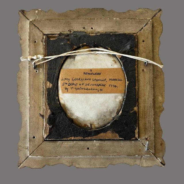 Ceramic Portrait of Duchess of Devonshire Georgina, Porcelain For Sale - Image 7 of 8