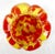Pique Fleurs Vase in Red and Yellow Color Decor with Grille, 1930s For Sale - Image 4 of 14