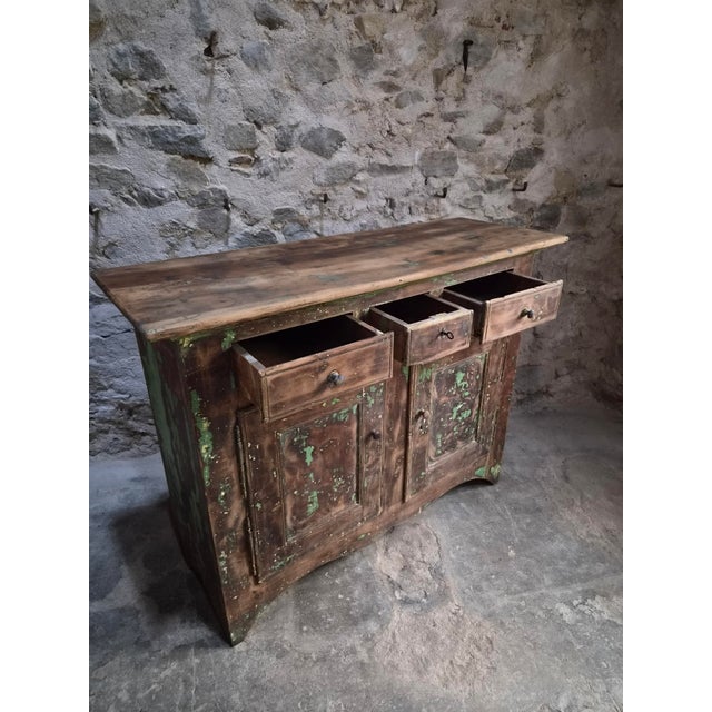 Wood 18th Century Rustic French Walnut Buffet Cabinet For Sale - Image 7 of 18