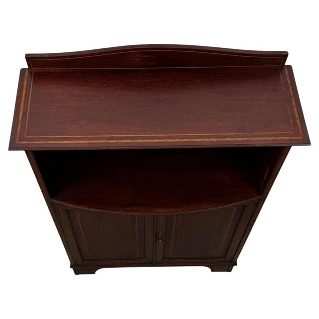 Antique English Edwardian Mahogany Bookcase For Sale - Image 5 of 12