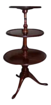 English Mahogany Three Tier Dumb Waiter c 1800