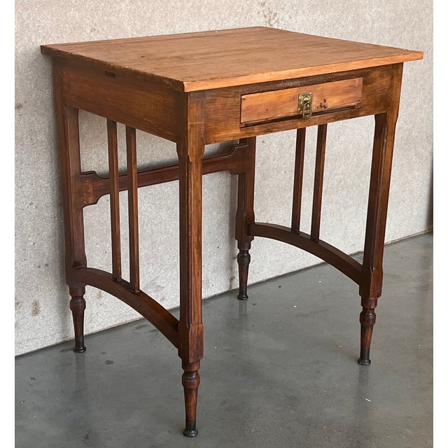 Spanish Country side table with drawer. Made of antique pine called "mobila", this table is very functional and you can...