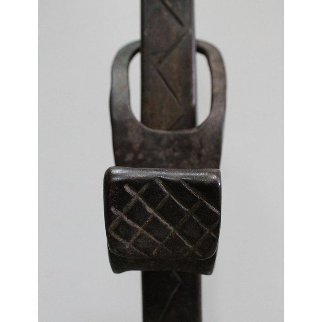 Wrought Iron Andirons, Late 19th Century, Set of 2 For Sale - Image 11 of 18