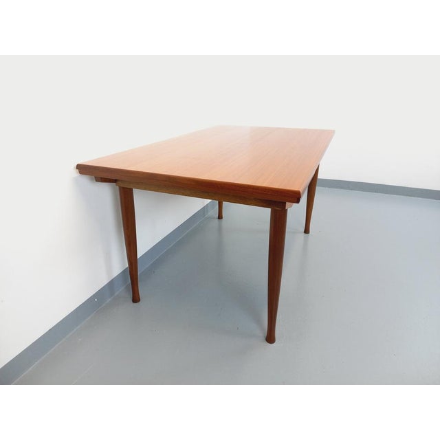 Vintage Scandinavian Dining Table in Teak with Extensions, 1960s For Sale - Image 14 of 18