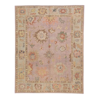 Turkish Oushak Rug 9'3" x 11'10" For Sale