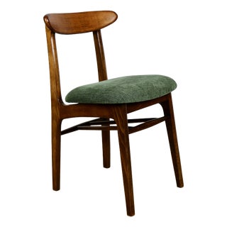 Vintage Green Wooden Chair from Hałas, 1970s For Sale