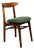 Vintage Green Wooden Chair from Hałas, 1970s For Sale