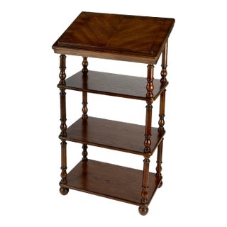 Alden 4-Tier Library Stand, Medium Brown For Sale