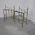 Very nice pair of French brass and glass end lamp tables, or bedside tables, two tier, in very good overall condition. 28"...