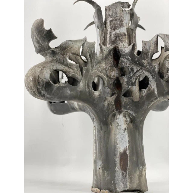 Rare large French finial from the time of Viollet-le-Duc, pre 1880. Very beautiful work in fine fabric (alloy of zinc and...