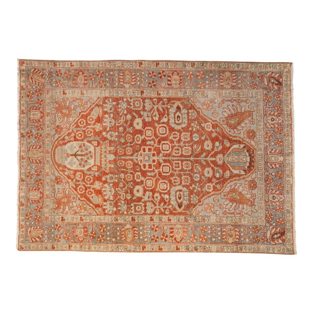 Vintage Distressed Baktiari Rug - 4'8" x 6'7" For Sale