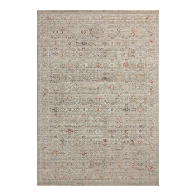 Chris Loves Julia x Loloi Ida Spa / Multi 18" x 18" Sample Rug For Sale