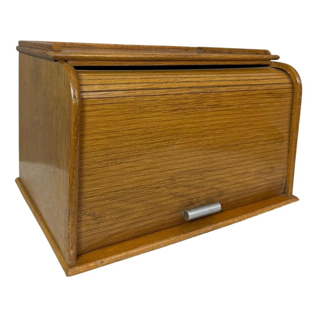 Vintage Oak Filing Cabinet, 1960 For Sale