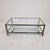 Mid-Century Modern Vintage Glass & Metal Coffee Table, 1990s For Sale - Image 3 of 10
