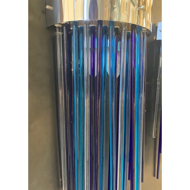 Metal Isola Handmade Murano Glass Wall Lamps, 1970s, Set of 2 For Sale - Image 7 of 10
