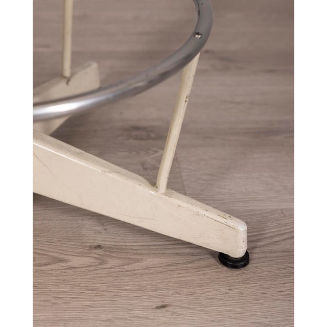 Wood Vintage Industrial Metal and Wood Stool, 1960s For Sale - Image 7 of 9
