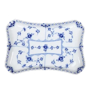 1980s Royal Copenhagen Serving Dish, Blue Fluted Full Lace, No. 1195