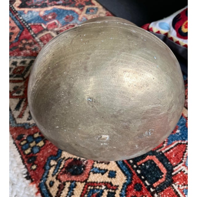 Brass Mid-Century Handcrafted Brass Indian Water Pot For Sale - Image 8 of 9