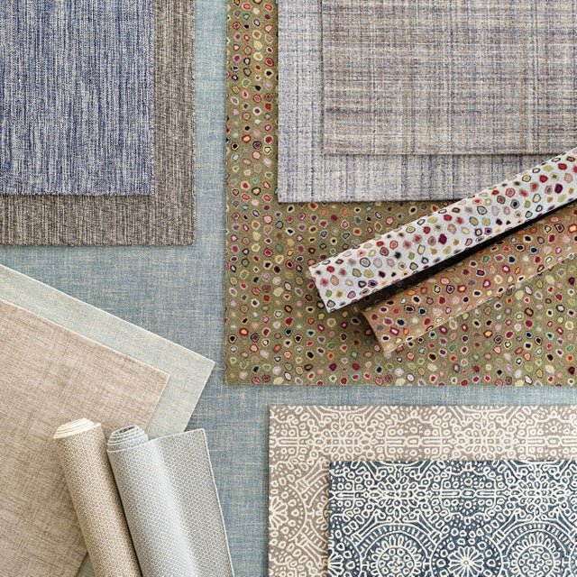 2020s Dash & Albert by Annie Selke Crosshatch Sky Micro Hooked Wool Rug, 7' 6" x 9' 6" For Sale - Image 5 of 6