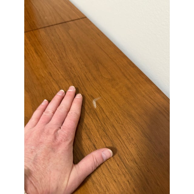 John Stuart 1960's Mid-Century Modern Janus Mount Airy Walnut Bar Cart/Sideboard For Sale - Image 4 of 10