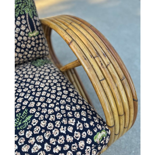 Wood 1960s Six-Strand Pretzel Lounge Chair | Attributed in Paul Frankl Style For Sale - Image 7 of 12