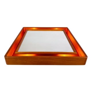 Mid-Century Illuminated Mirror in Teak from Pedersen & Hansen For Sale
