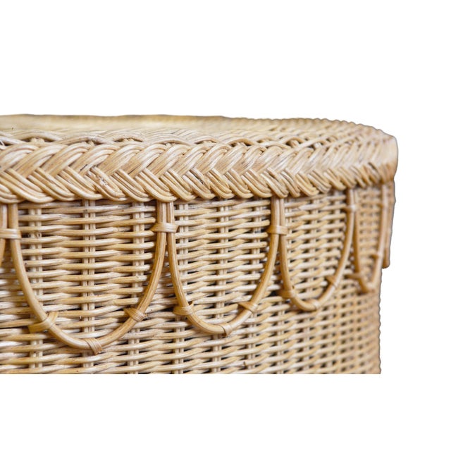 New special order item. Not vintage. Brighten up your living room with the Giada Natural Woven Rattan Round Coffee Table!...