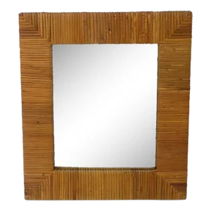 Wicker Wrapped Wall or Vanity Mirror