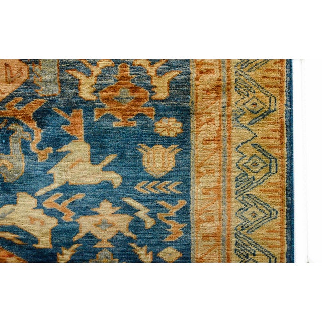 Blue Bold Vintage Turkish Rug For Sale - Image 8 of 12