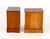Brown Art Deco Style Cherrywood Bedside Tables, Pair For Sale - Image 8 of 8