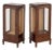 Art Deco Walnut Display Cabinets, Pair For Sale