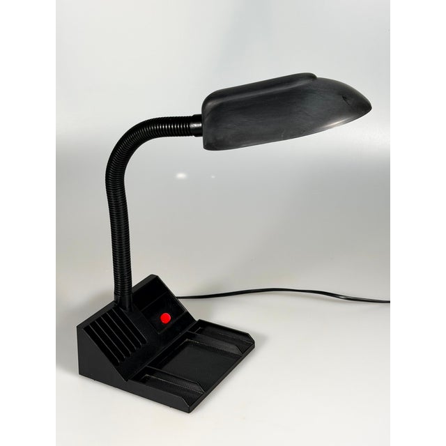 1960s Space Age Adjustable Gooseneck Table Lamp in Metal and Plastic, 1960s For Sale - Image 5 of 12