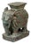 Majestic Vintage Distressed Ceramic Elephant Garden Seat For Sale