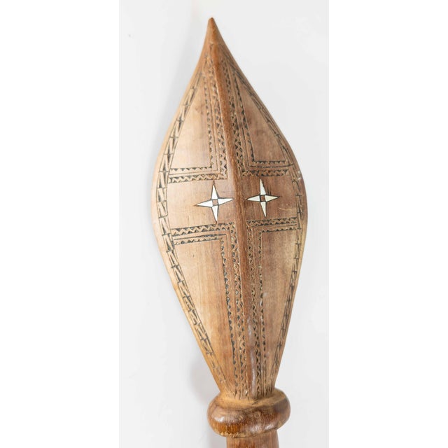 Mid-Century Wwii Era Pacific Solomon Islands Tribal Dance Paddle Club For Sale - Image 15 of 15