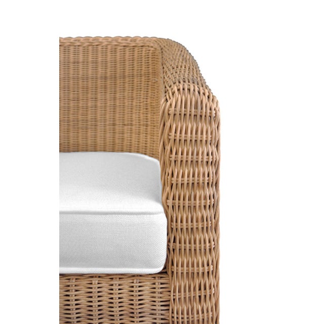 Matthew Izzo Home Giza Three Legged Rattan Lounge Chair For Sale In New York - Image 6 of 12