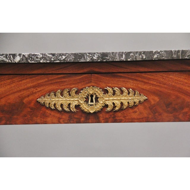 Late 19th Century 19th Century Marble Top Mahogany Console Table, 1880 For Sale - Image 5 of 18