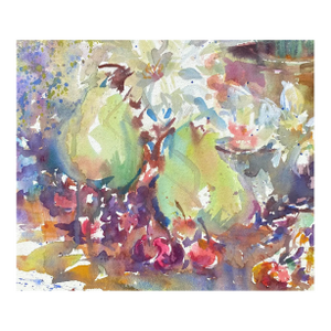 1995 Susanna Anastasia Impressionist Still Life Watercolor